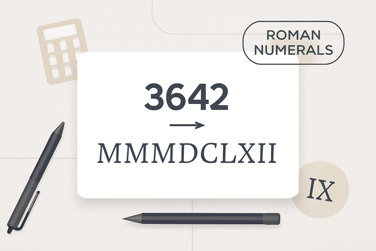 Roman Numerals: 3642