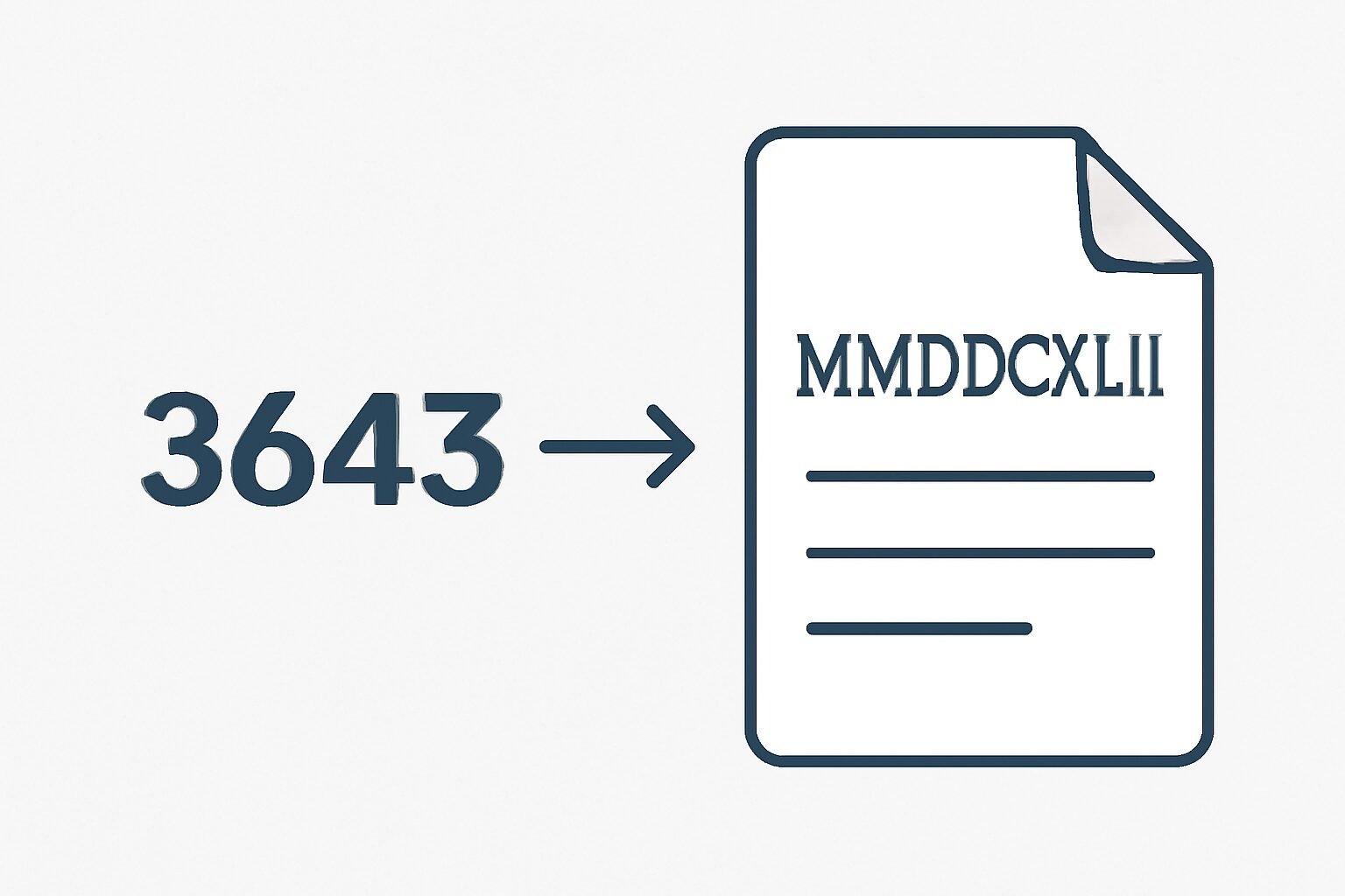 Roman Numerals: 3643