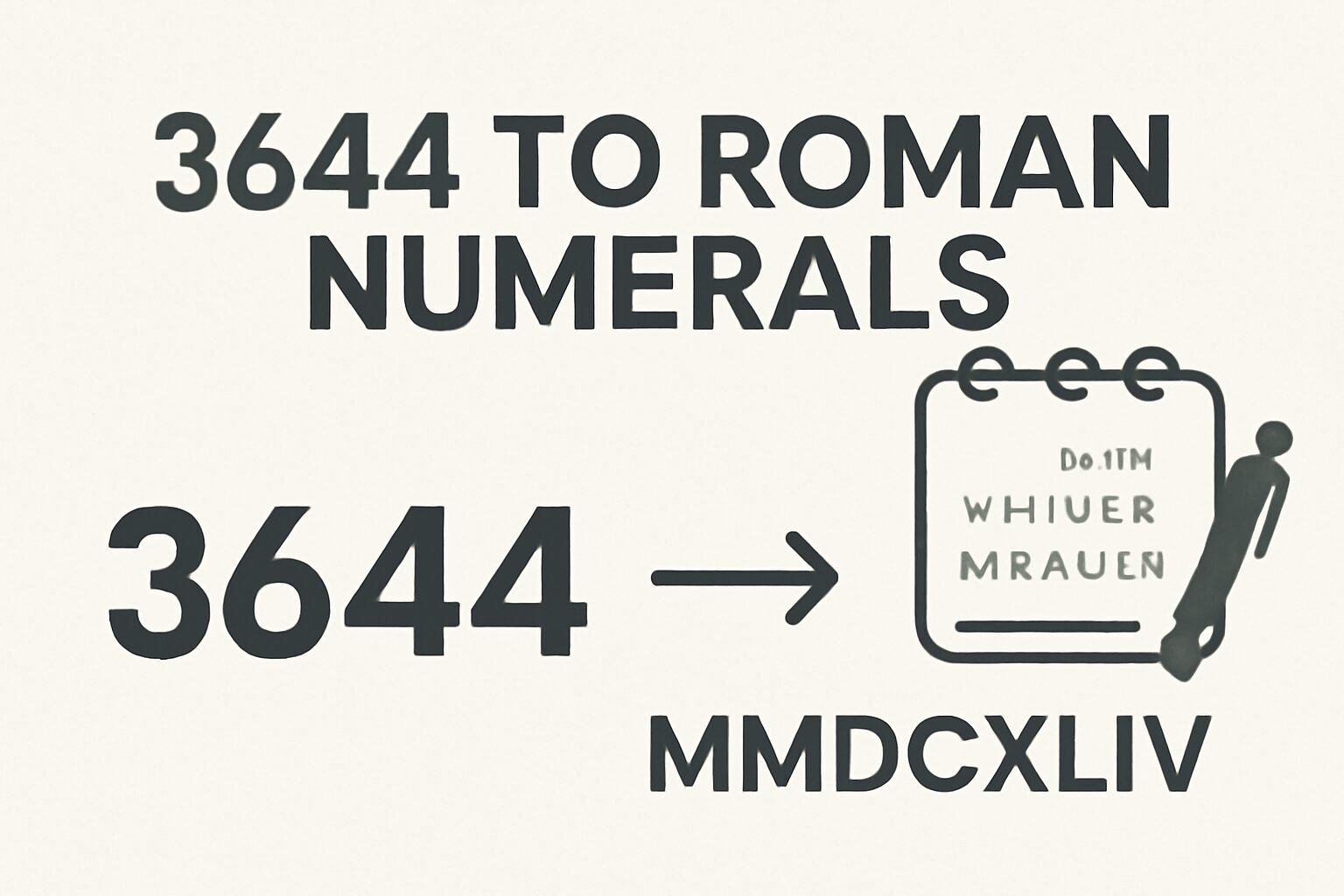 Roman Numerals: 3644