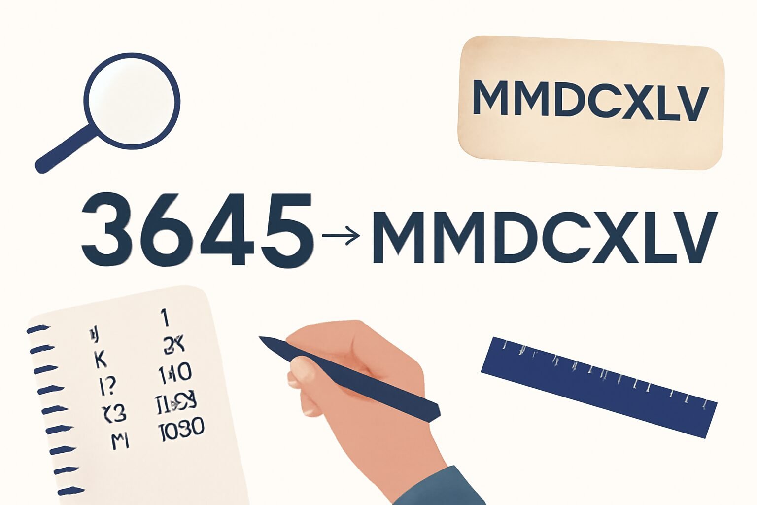 Roman Numerals: 3645
