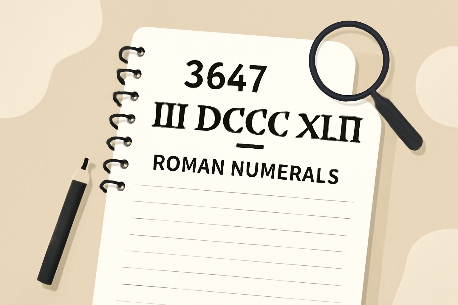 Roman Numerals: 3647