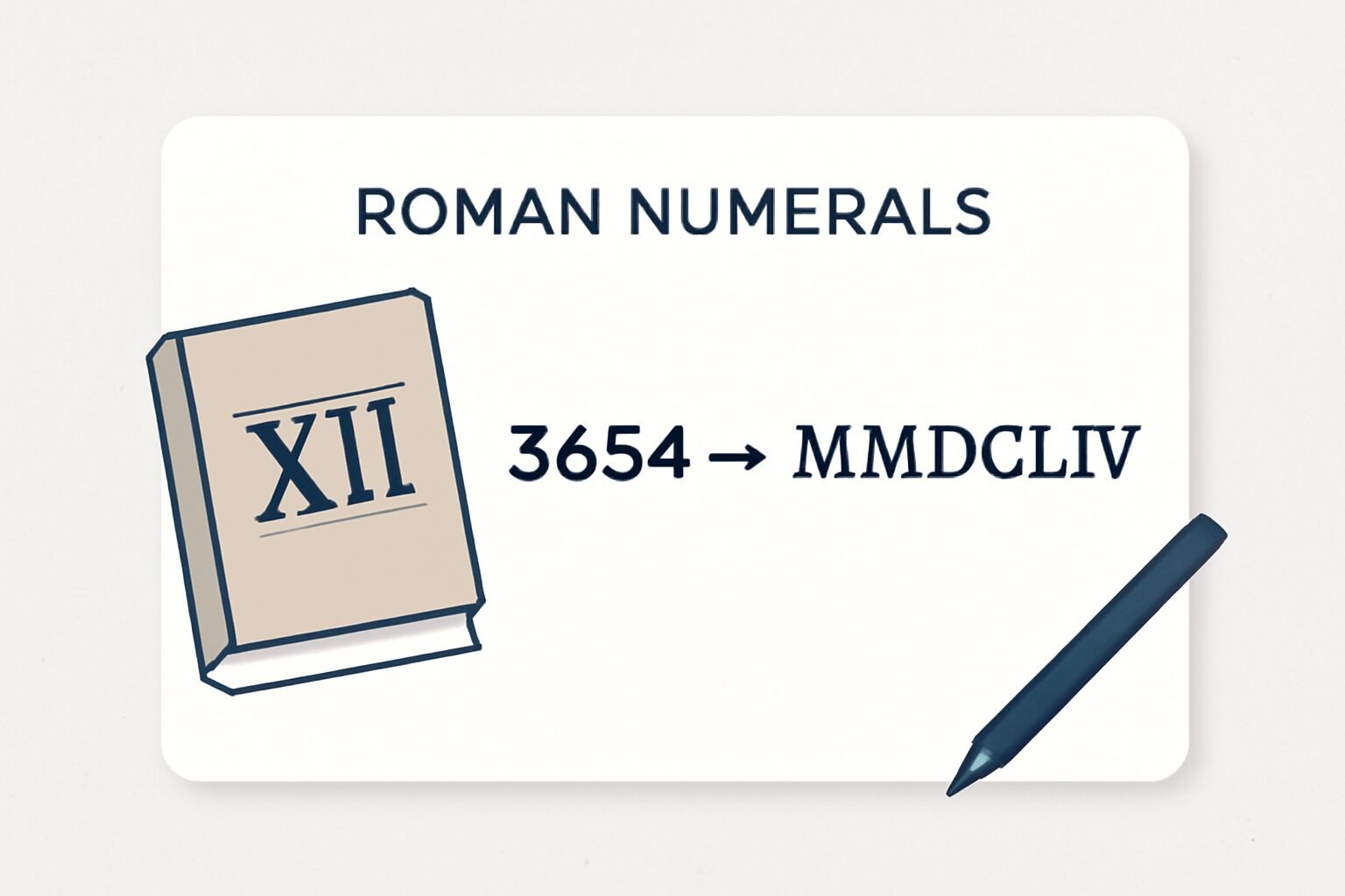 Roman Numerals: 3654