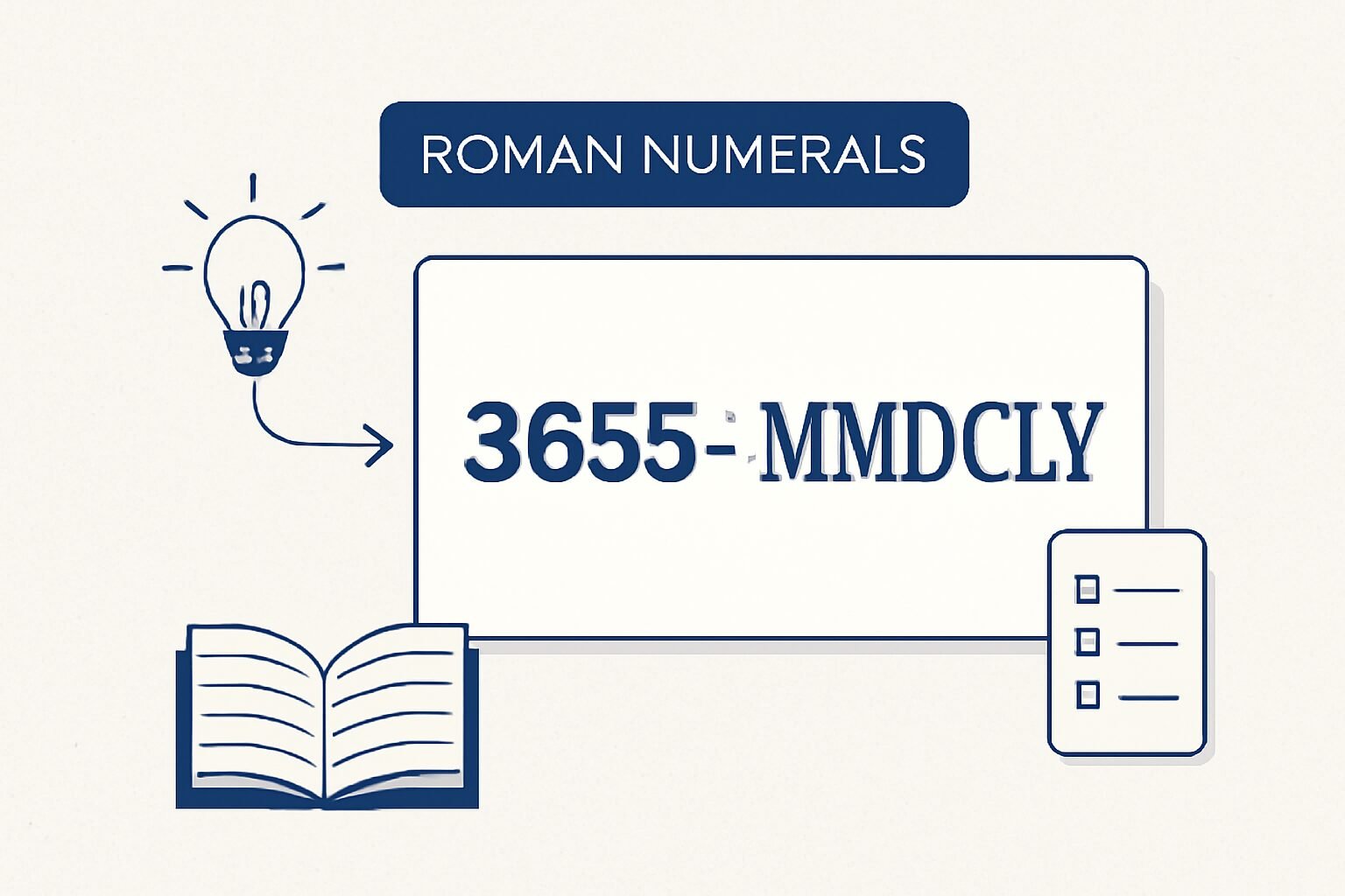 Roman Numerals: 3655