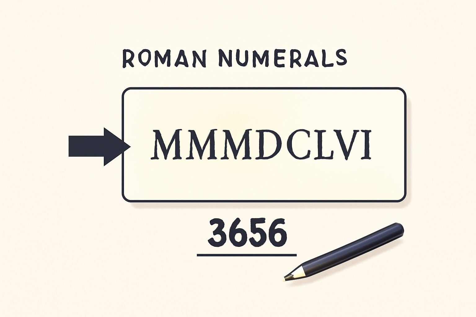 Roman Numerals: 3656