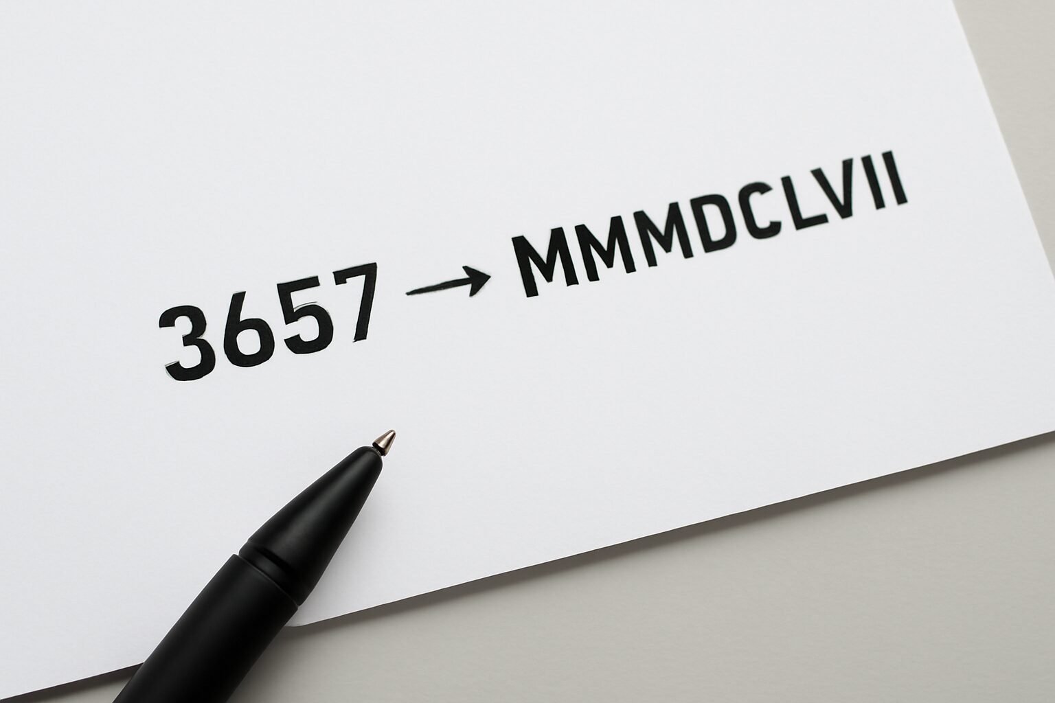 Roman Numerals: 3657