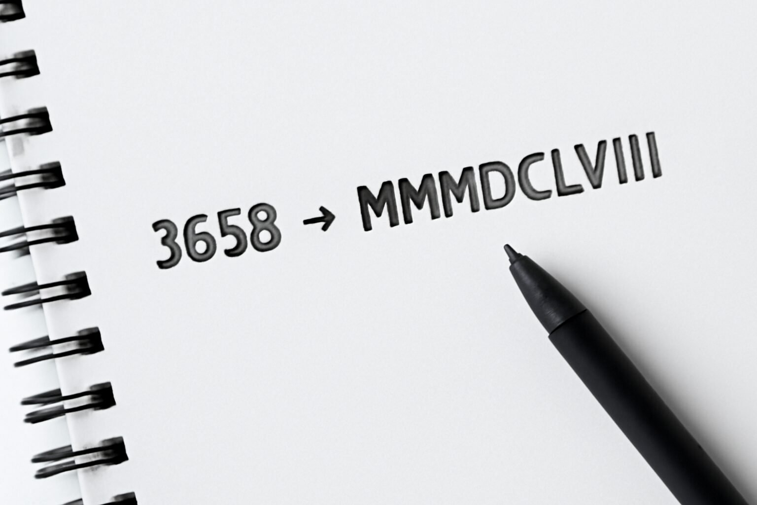 Roman Numerals: 3658