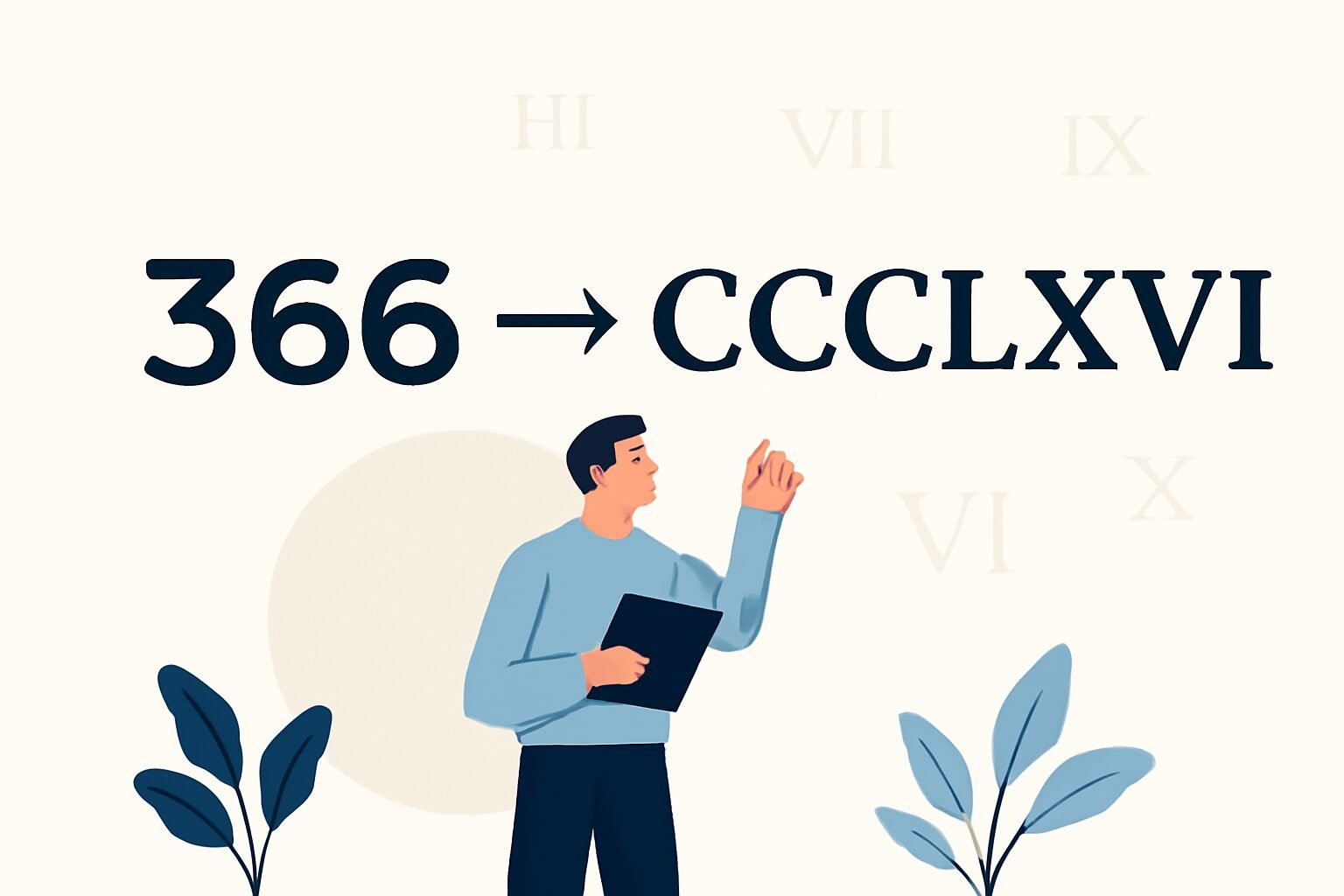 Roman Numerals: 366