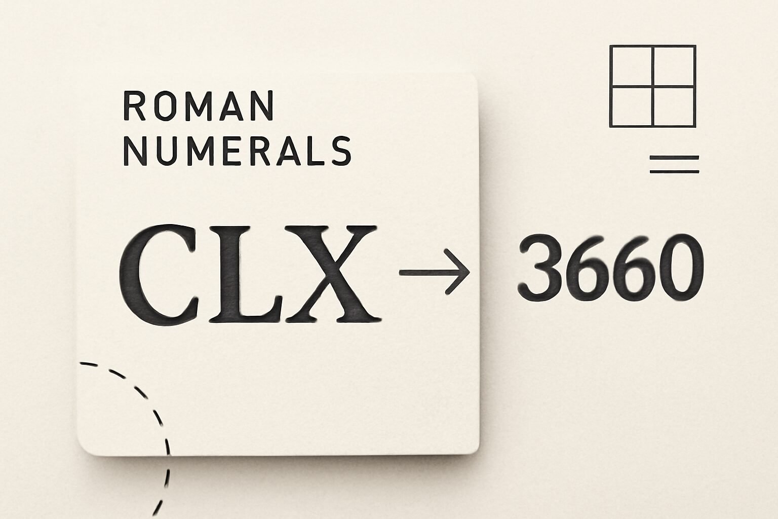 Roman Numerals: 3660