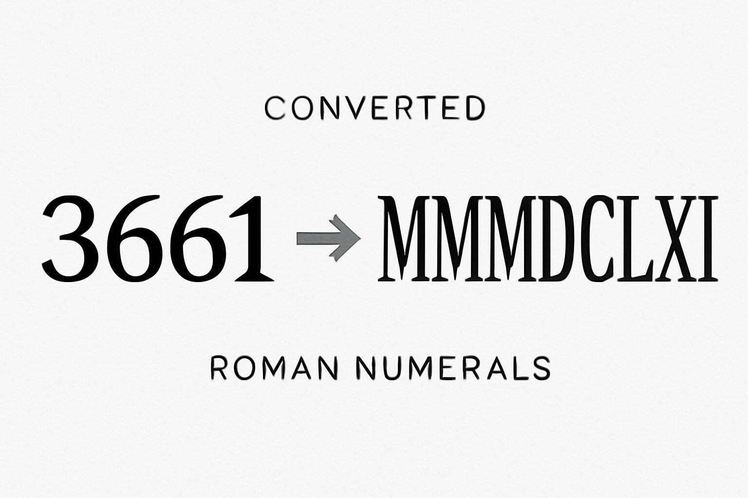 Roman Numerals: 3661