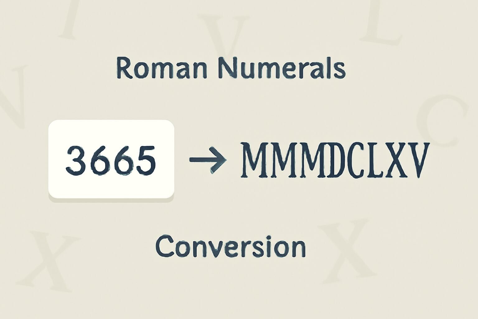Roman Numerals: 3665