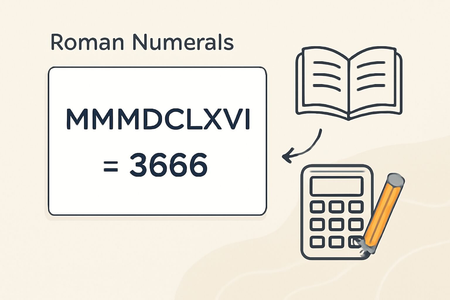 Roman Numerals: 3666