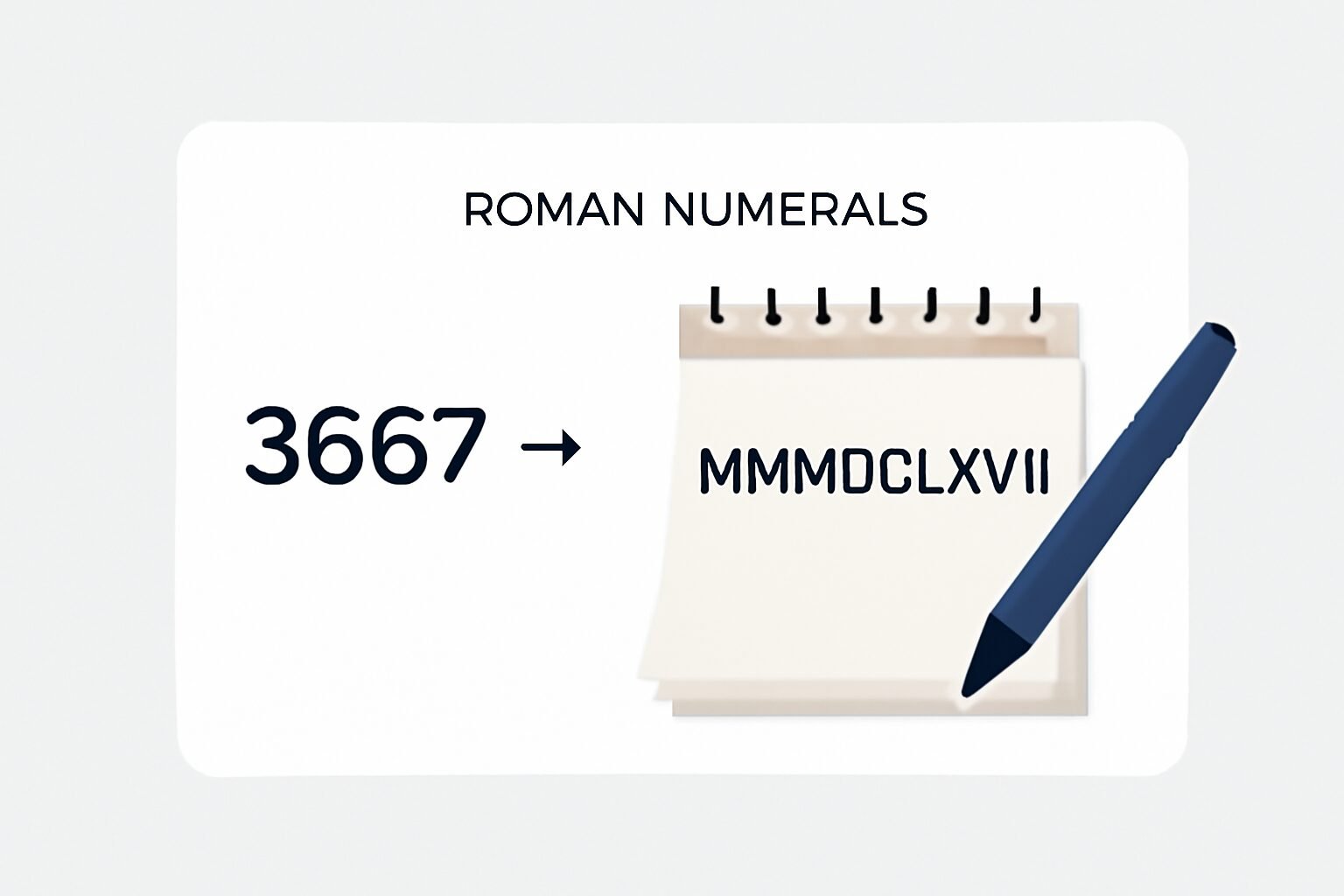 Roman Numerals: 3667