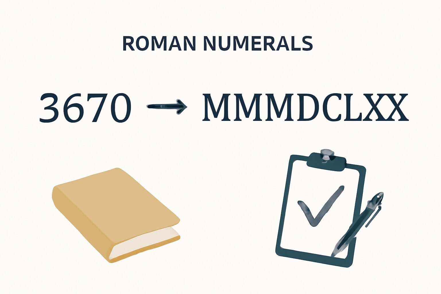 Roman Numerals: 3670