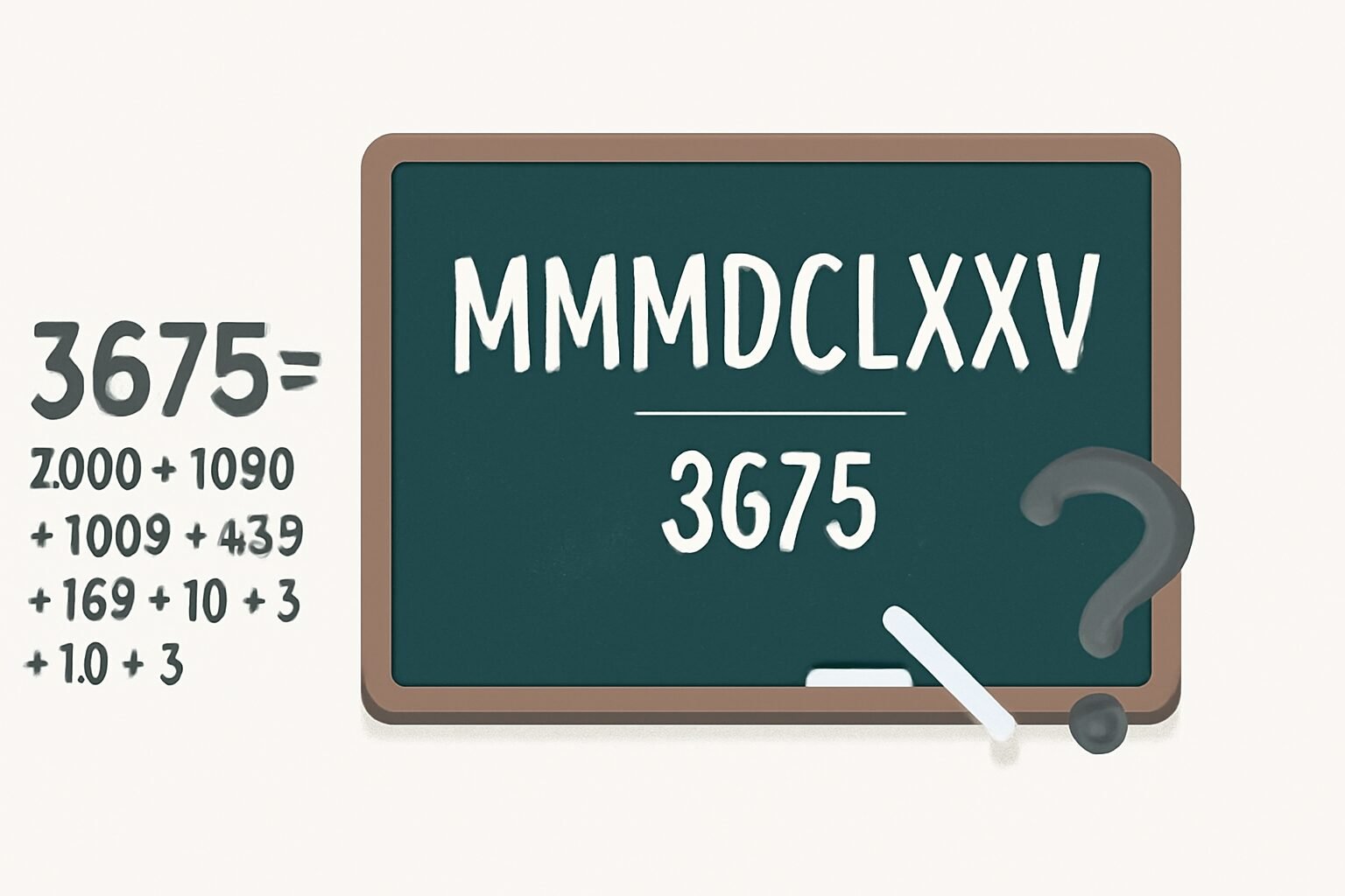 Roman Numerals: 3675