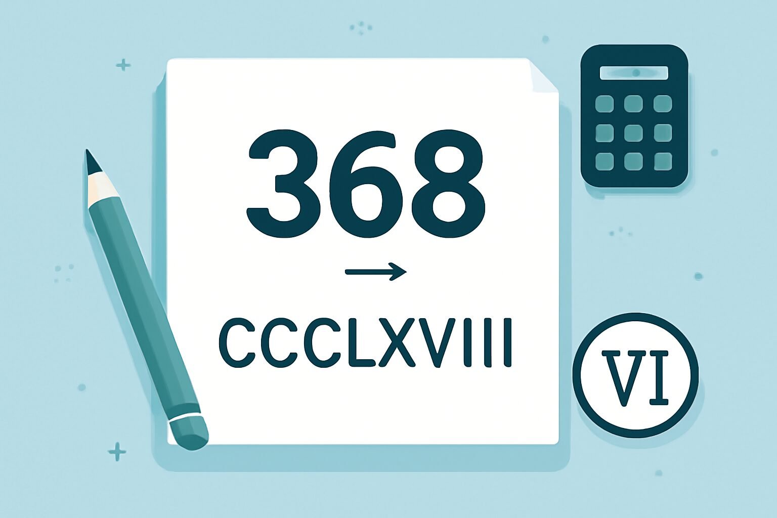 Roman Numerals: 368