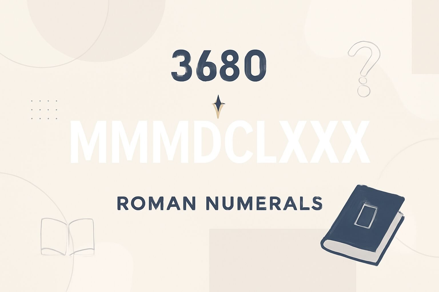 Roman Numerals: 3680