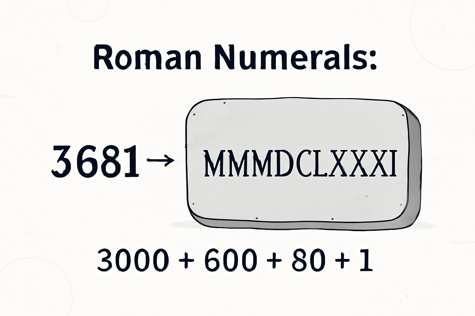 Roman Numerals: 3681
