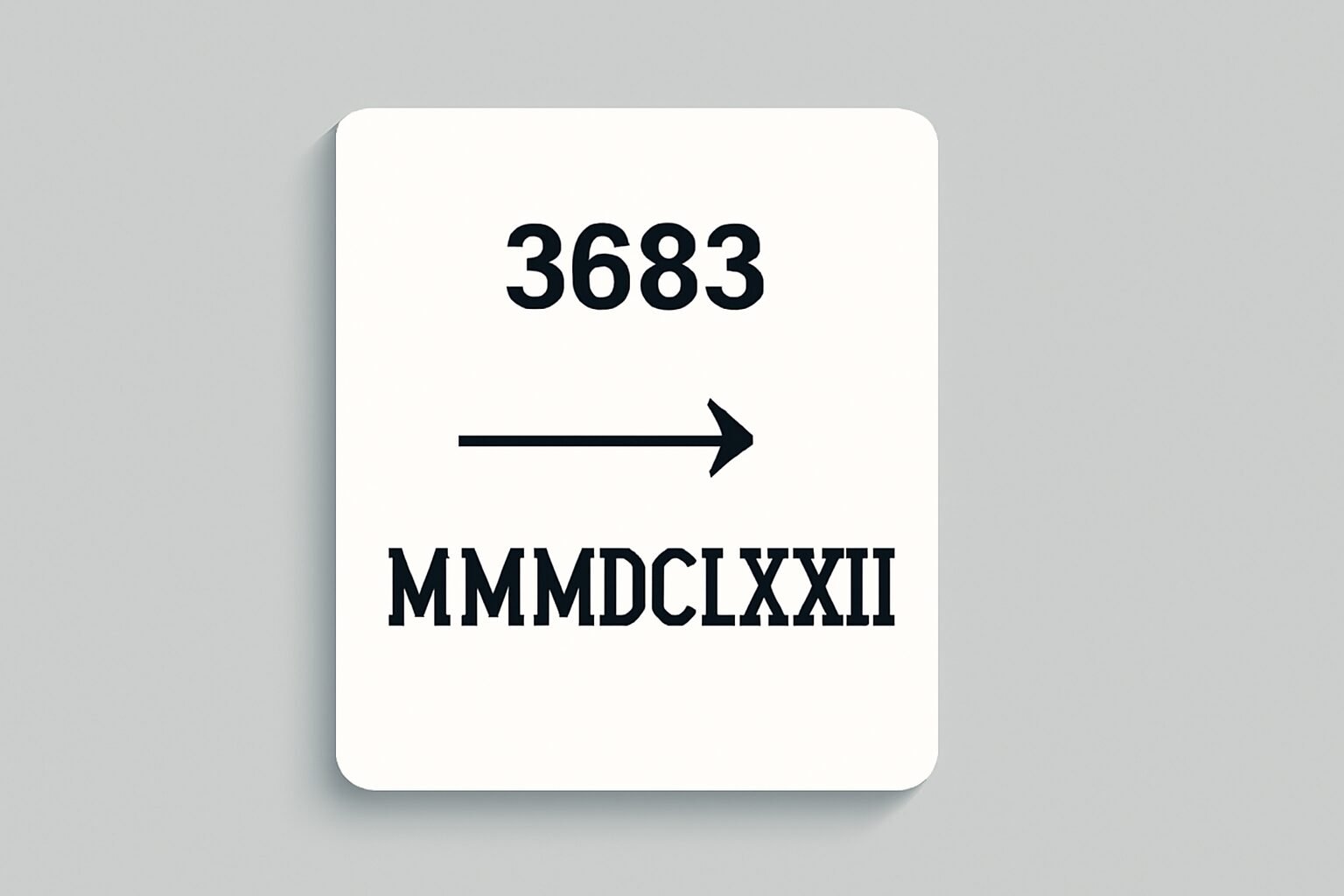 Roman Numerals: 3683