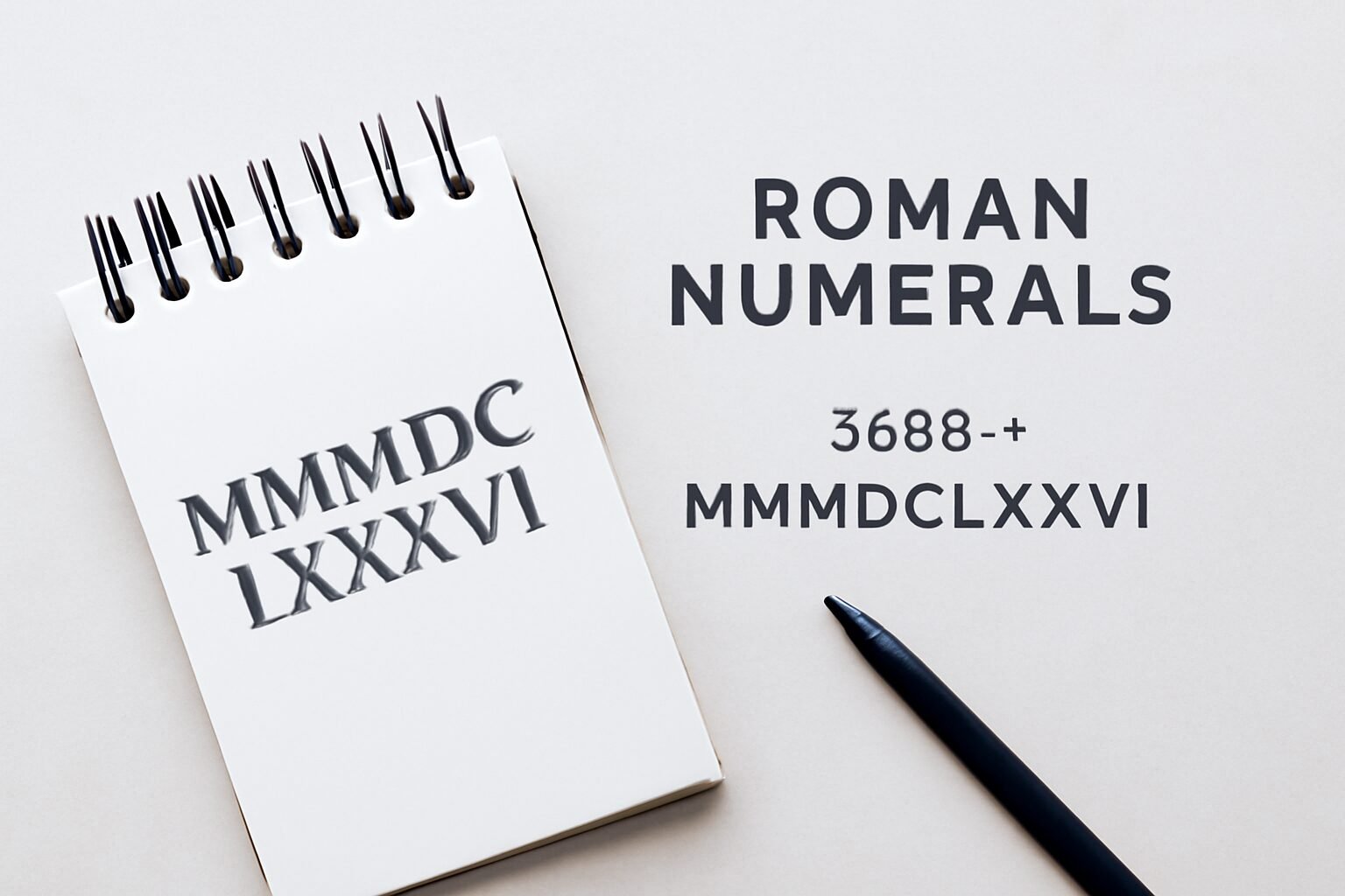 Roman Numerals: 3686
