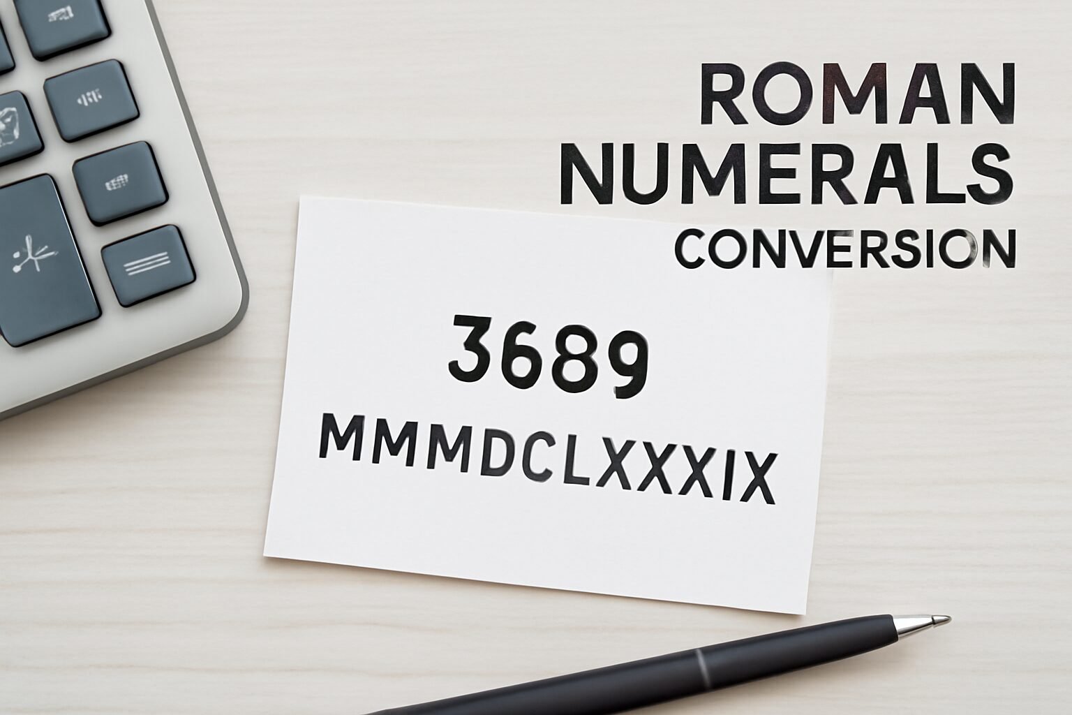 Roman Numerals: 3689