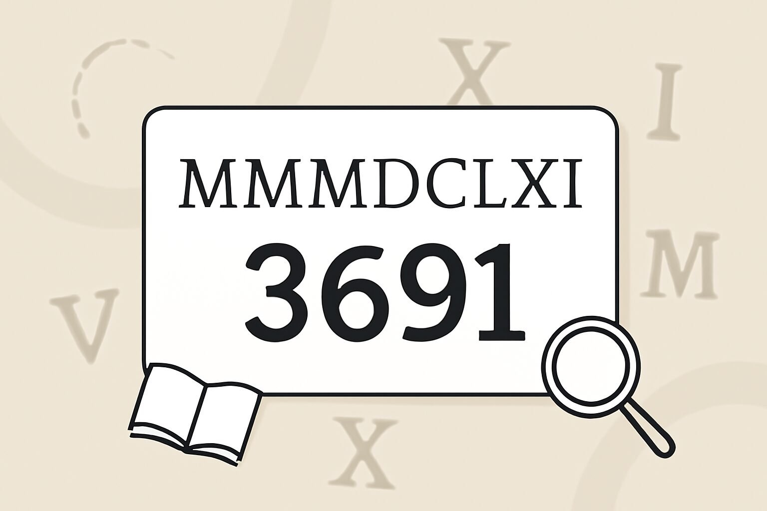 Roman Numerals: 3691
