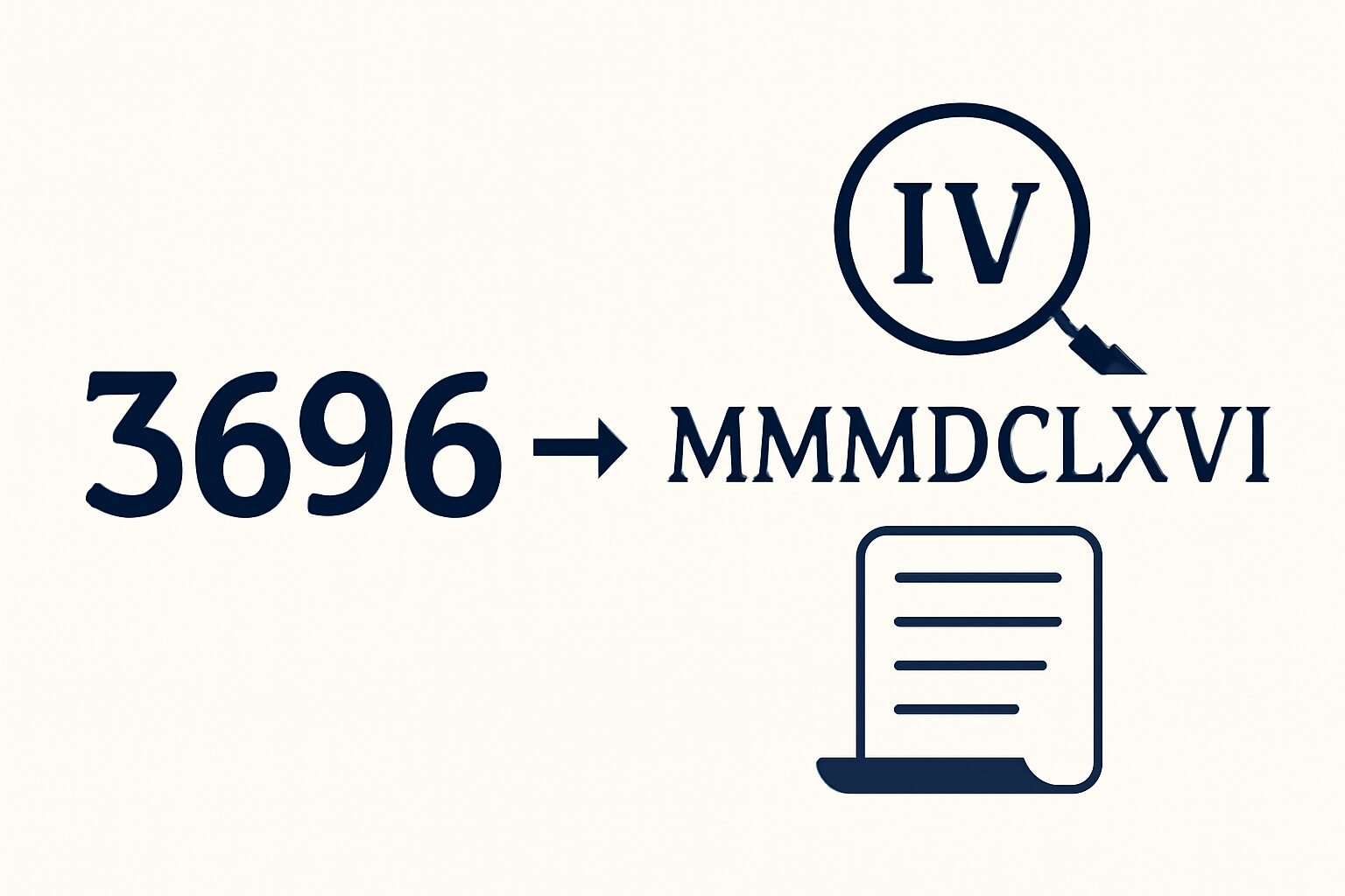 Roman Numerals: 3696
