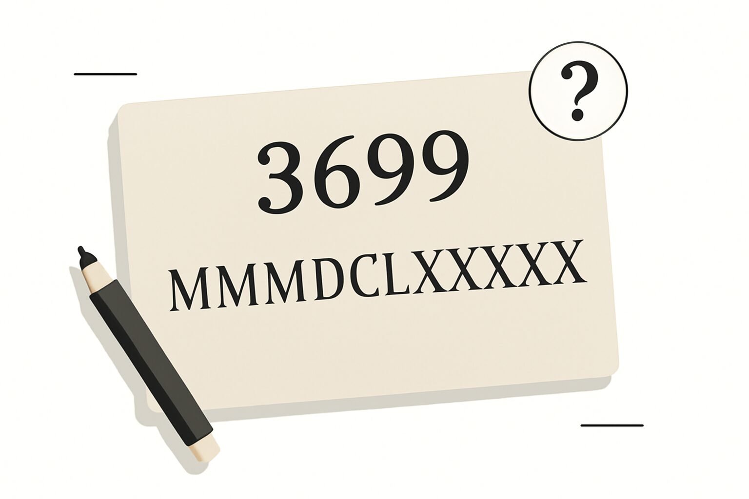 Roman Numerals: 3699