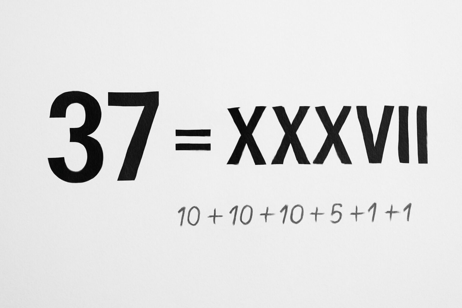 Roman Numerals: 37