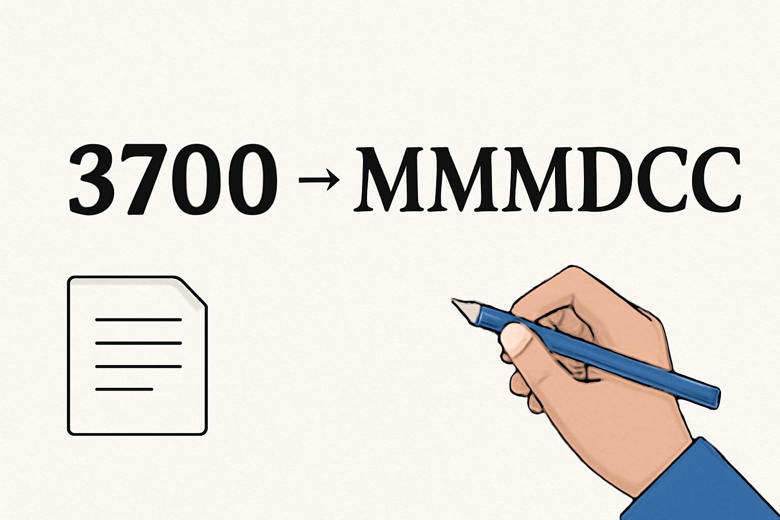 Roman Numerals: 3700