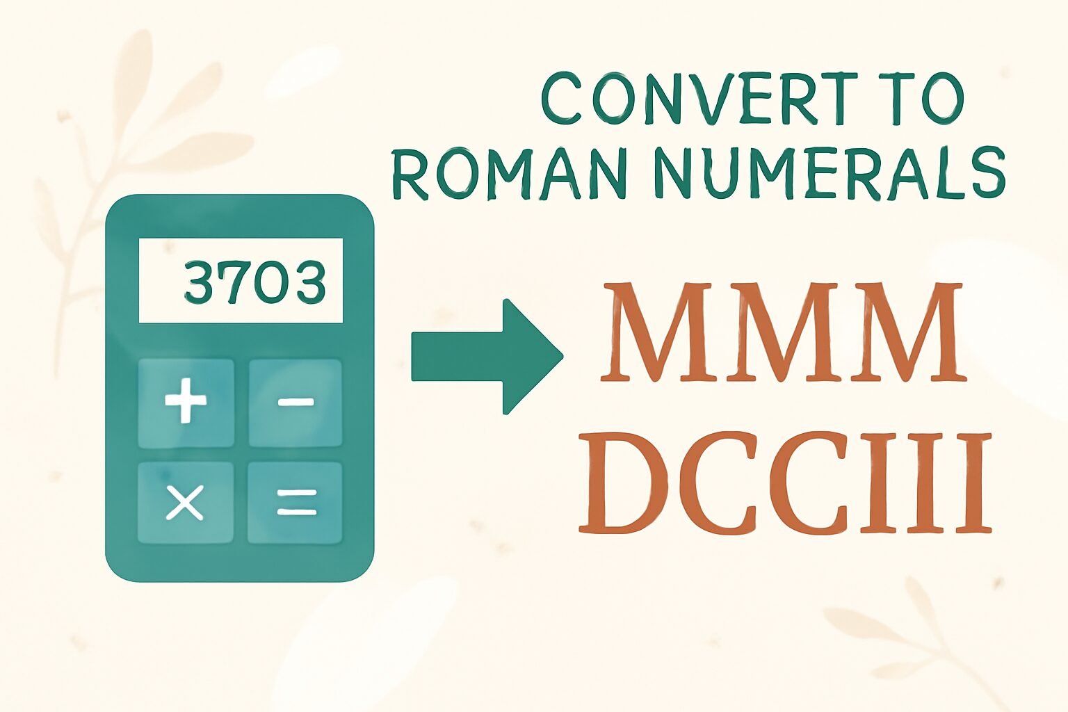 Roman Numerals: 3703