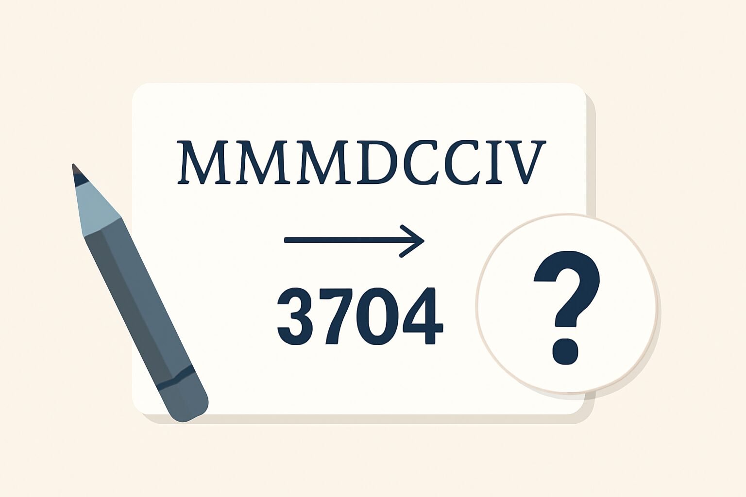 Roman Numerals: 3704