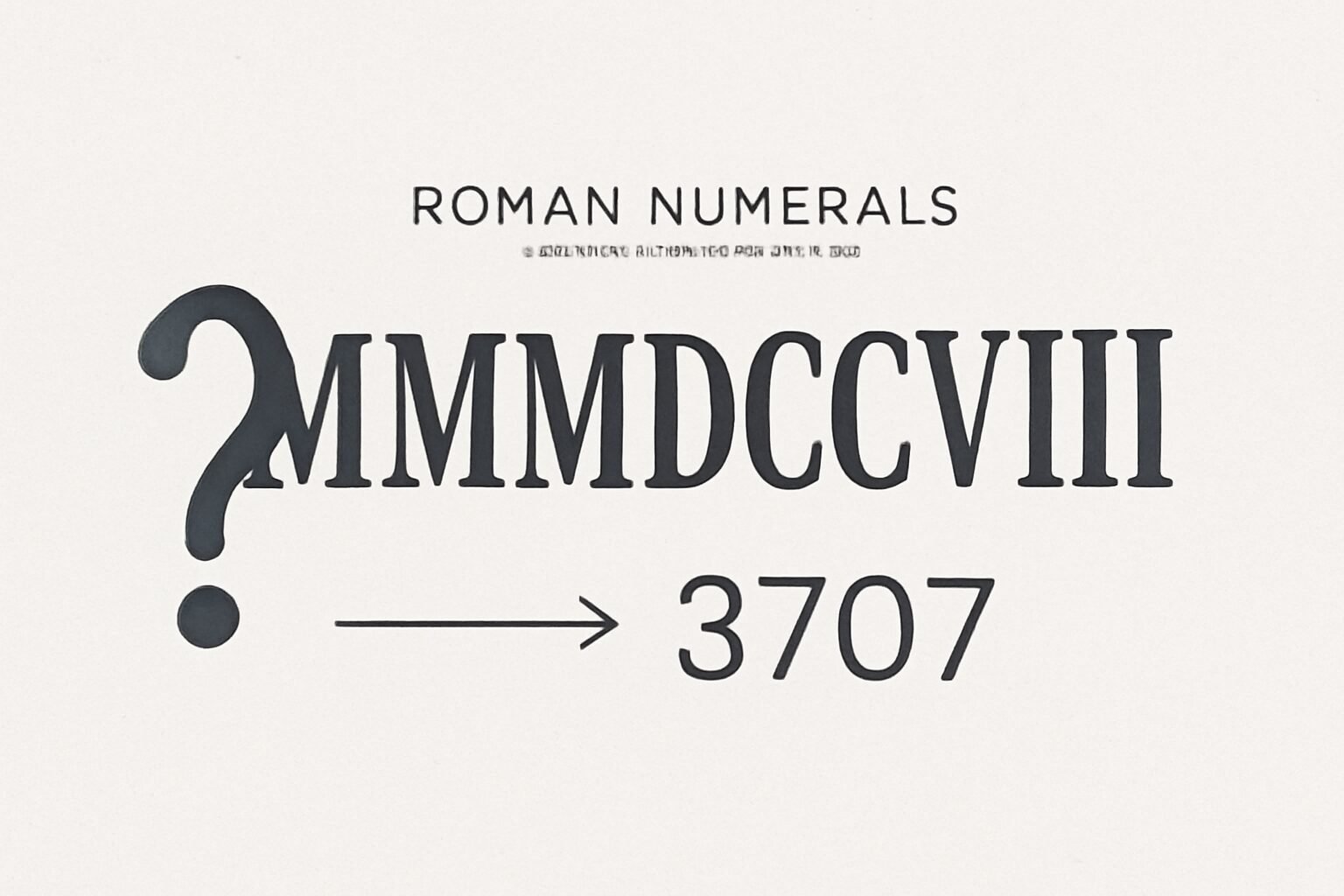 Roman Numerals: 3707
