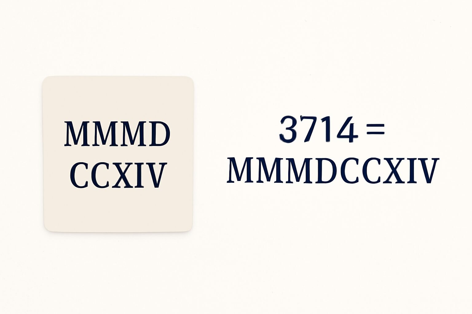 Roman Numerals: 3714