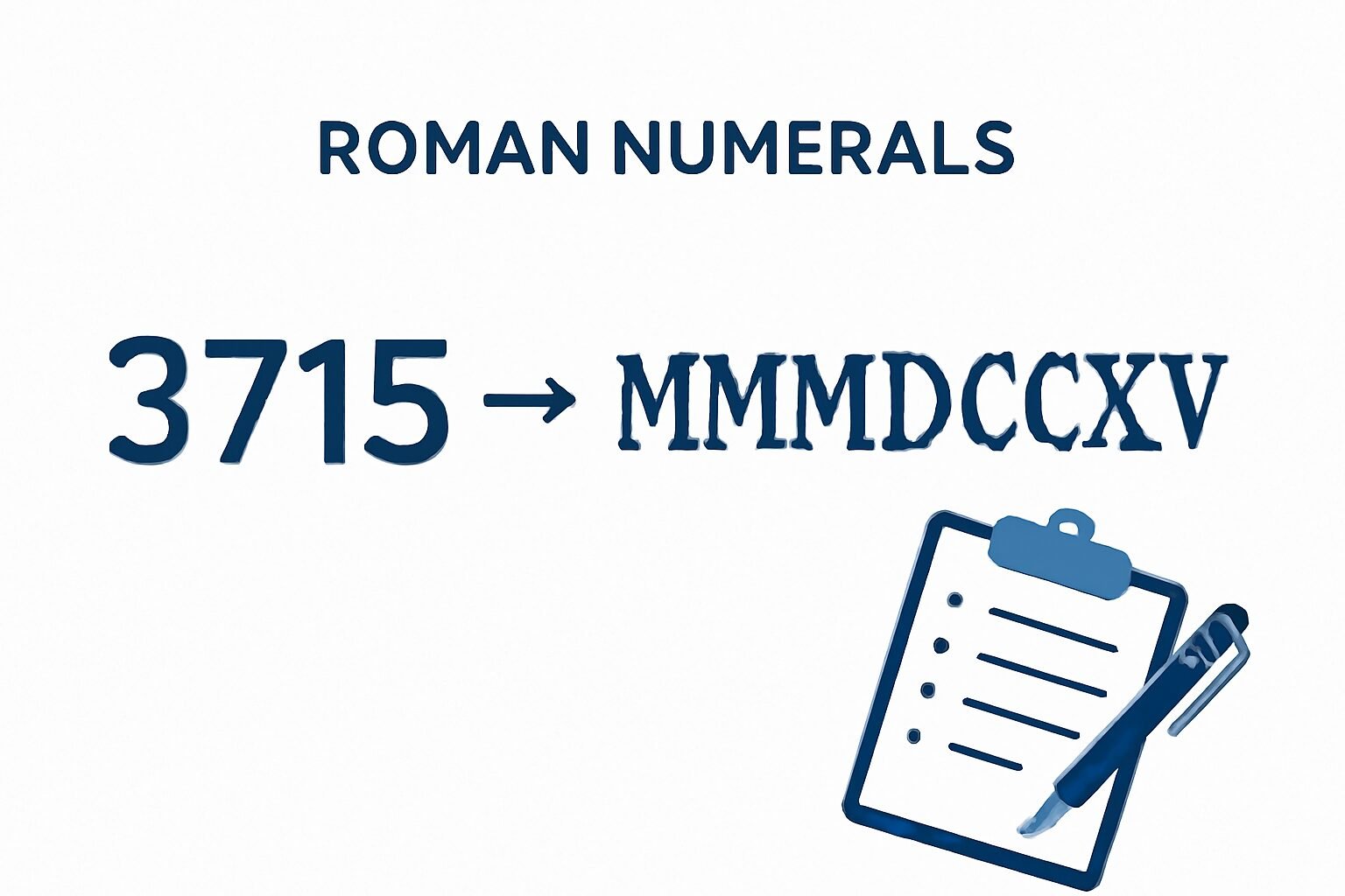 Roman Numerals: 3715