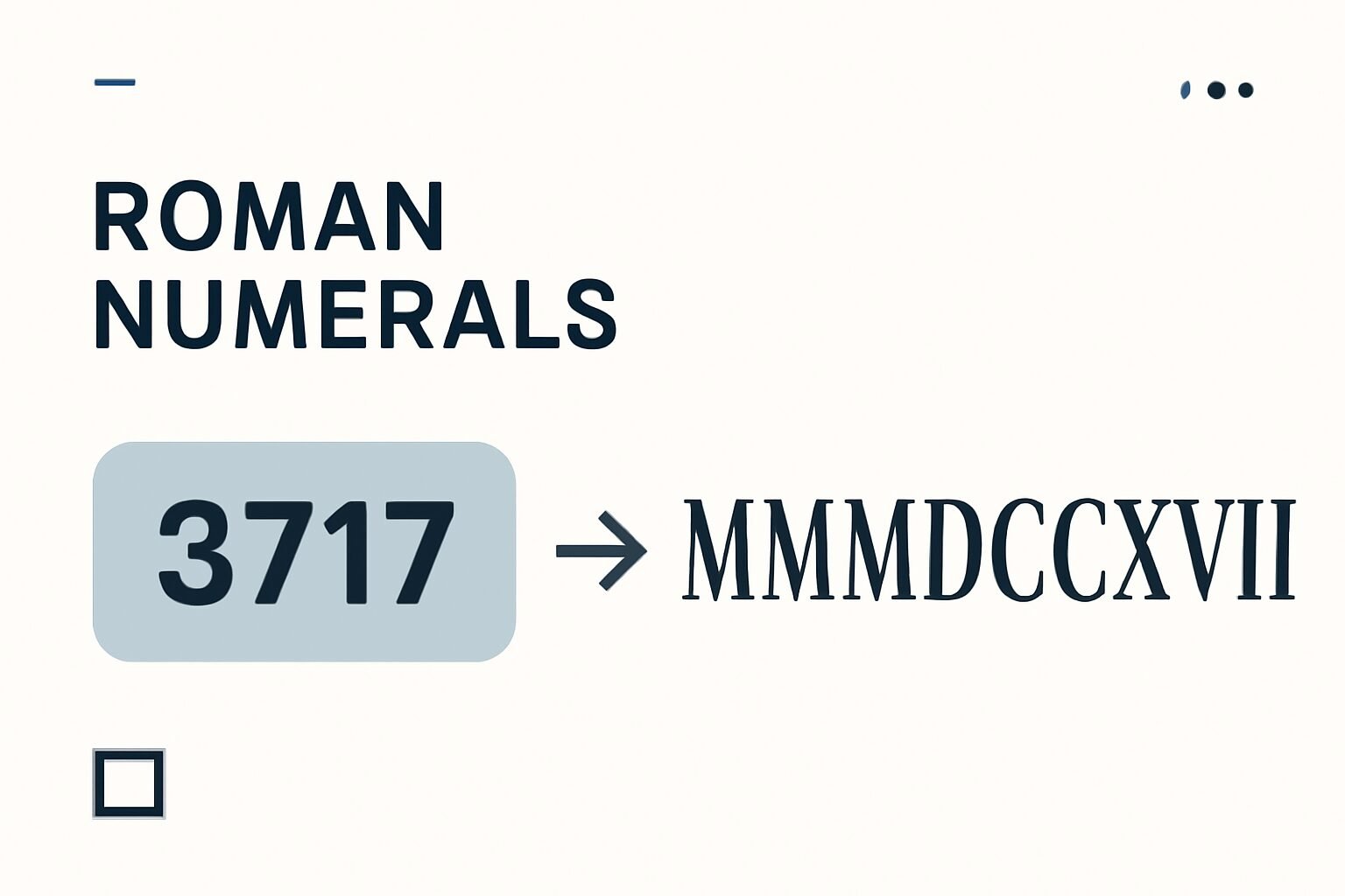 Roman Numerals: 3717