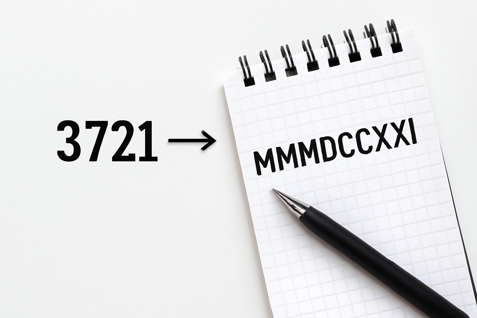 Roman Numerals: 3721