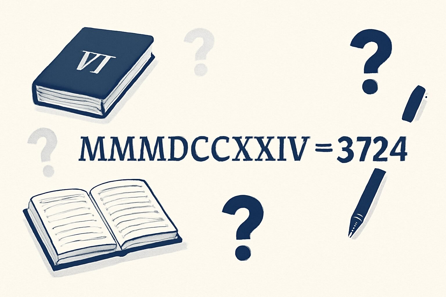 Roman Numerals: 3724