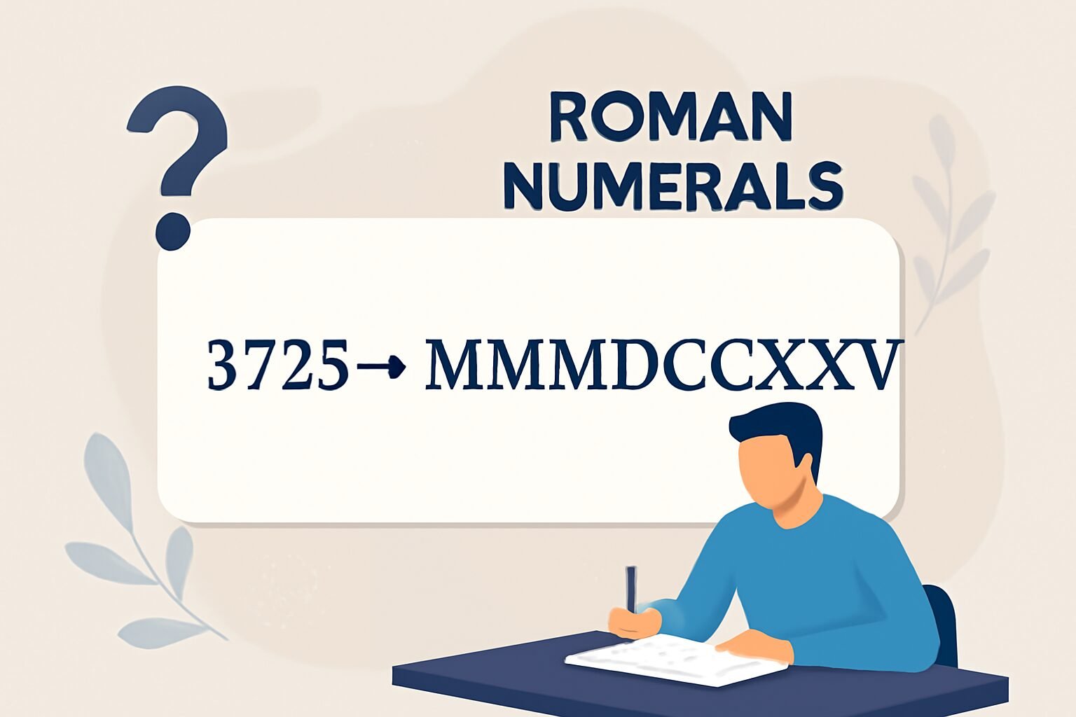 Roman Numerals: 3725