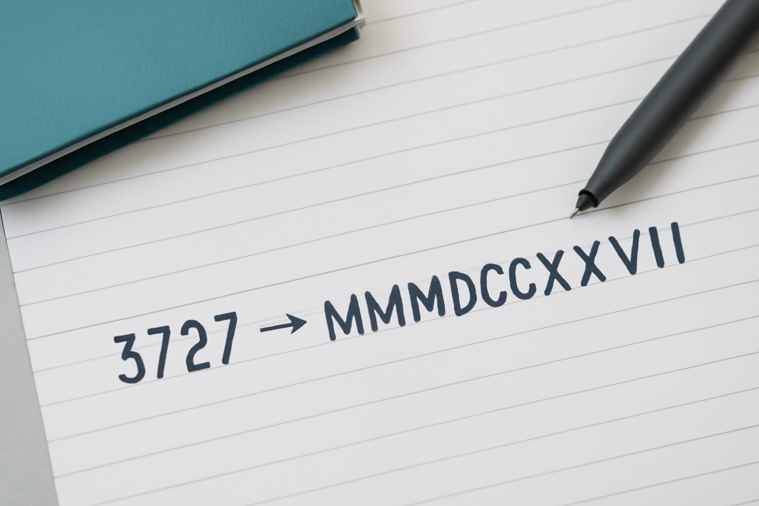 Roman Numerals: 3727