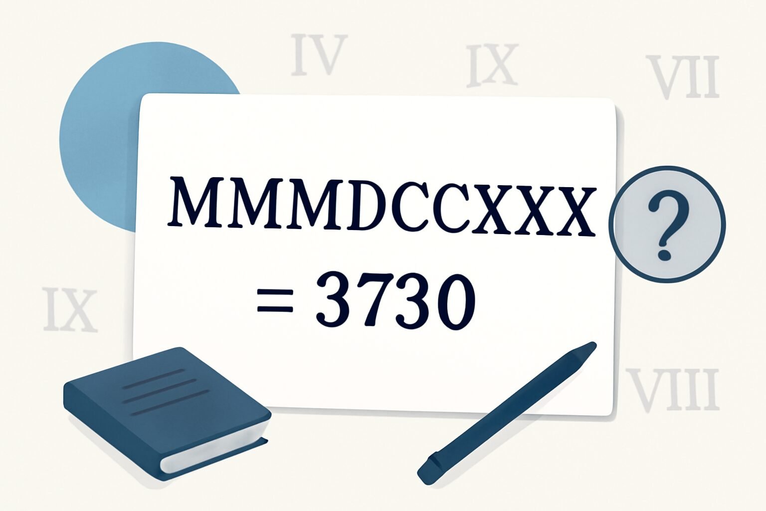 Roman Numerals: 3730