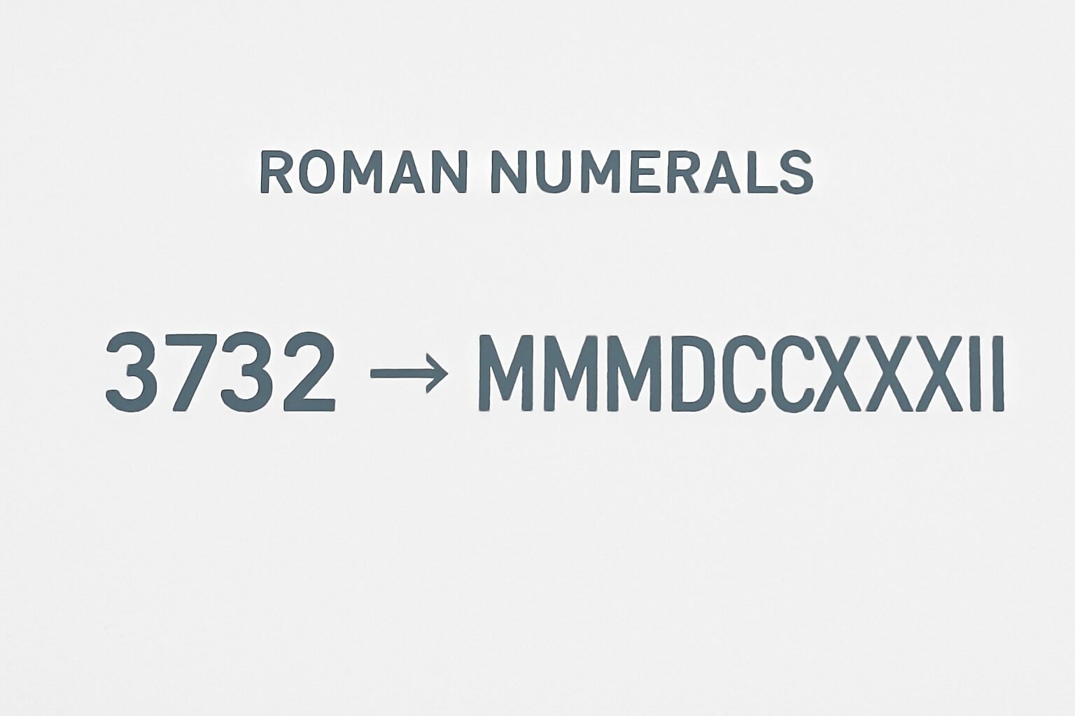 Roman Numerals: 3732