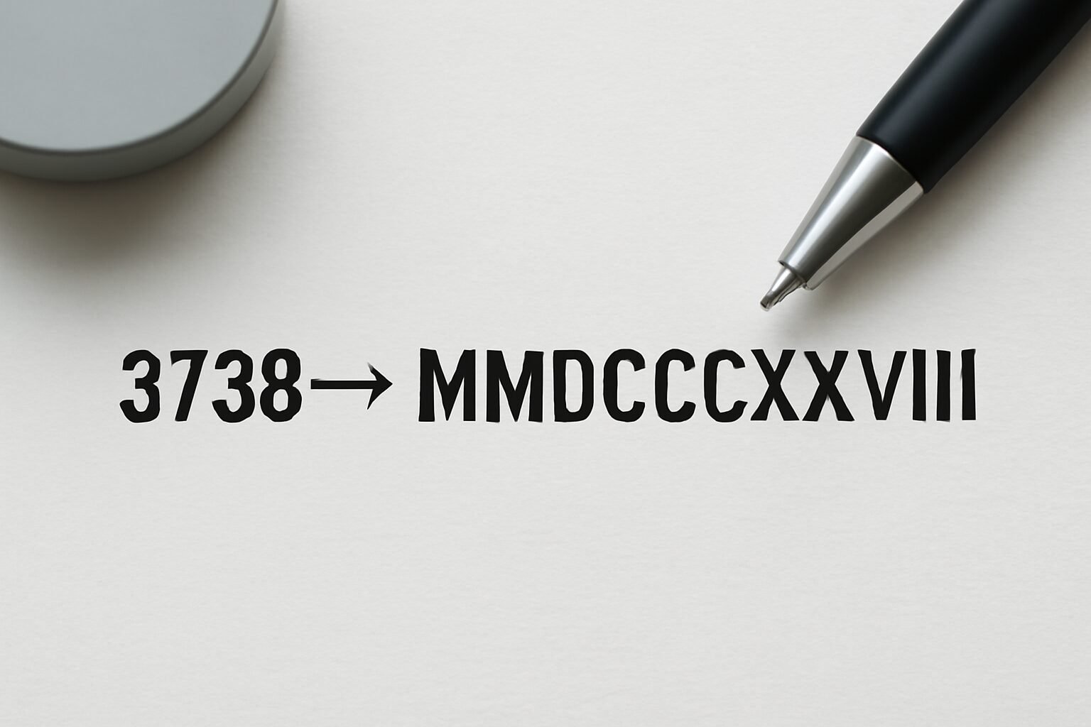 Roman Numerals: 3738