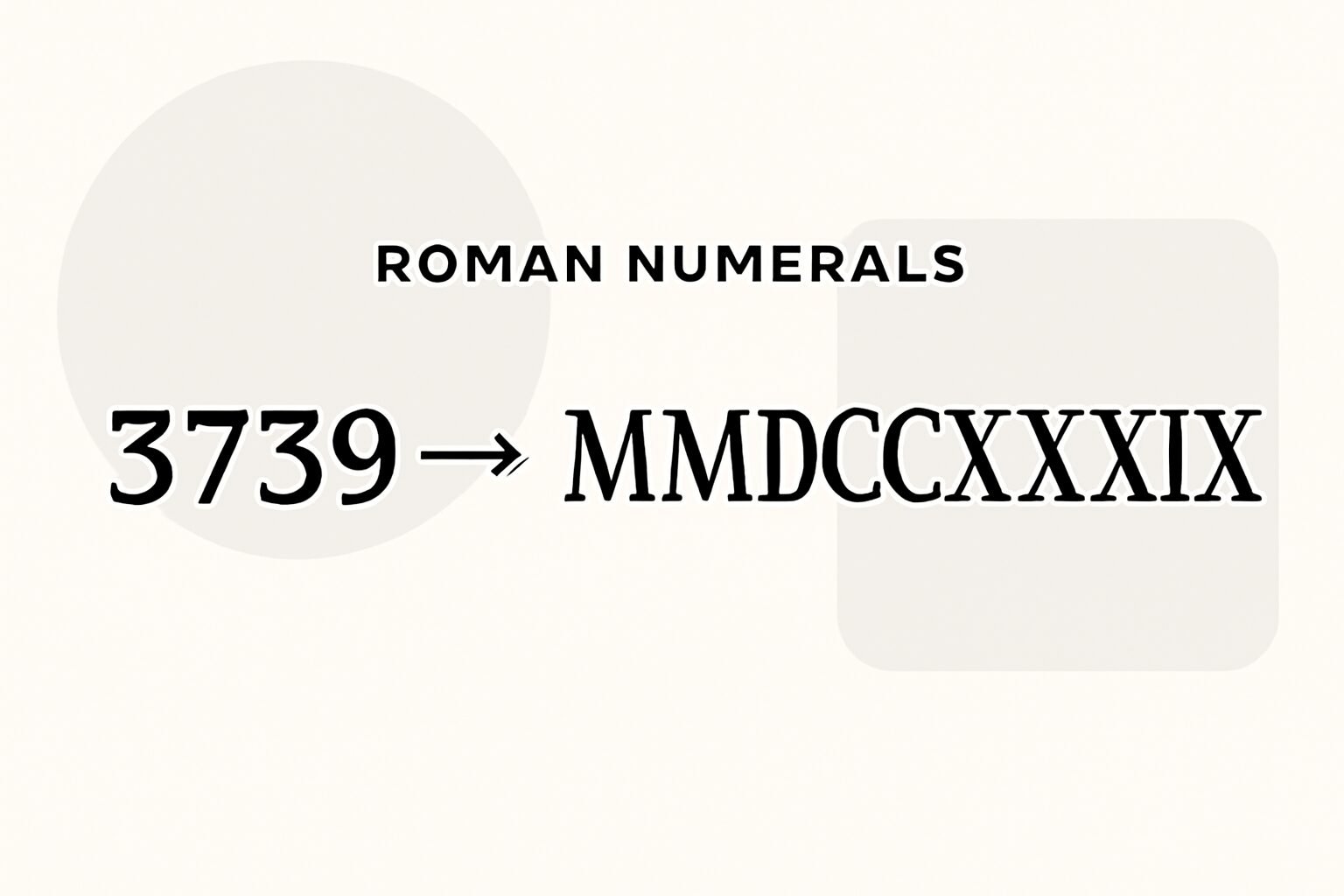 Roman Numerals: 3739