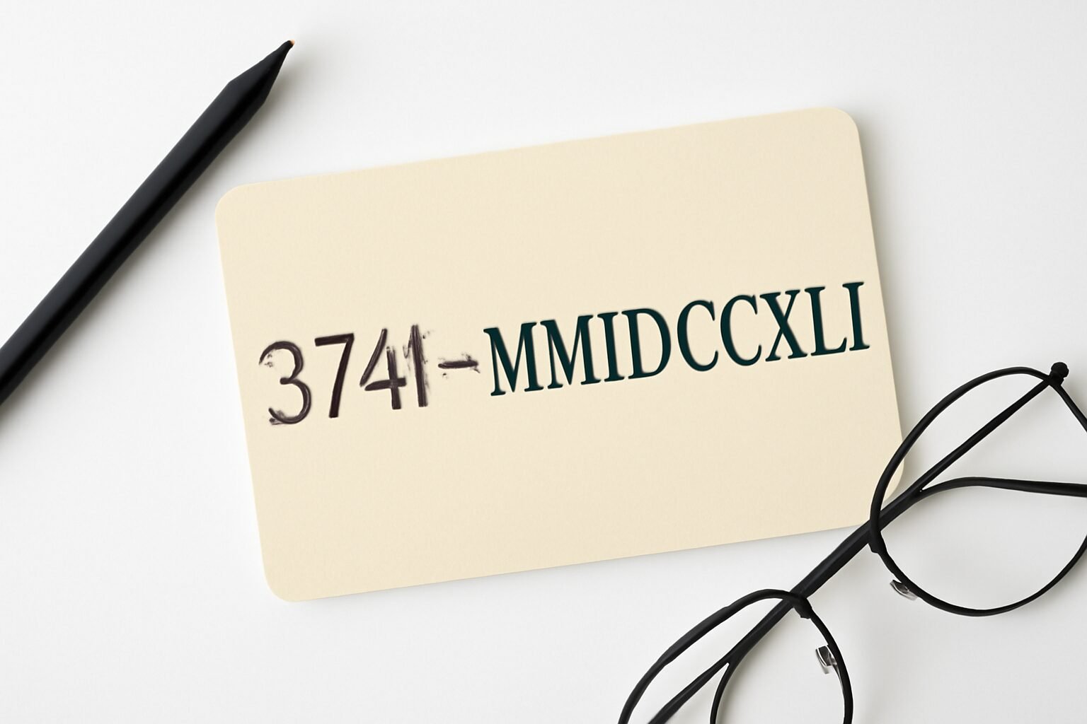 Roman Numerals: 3741