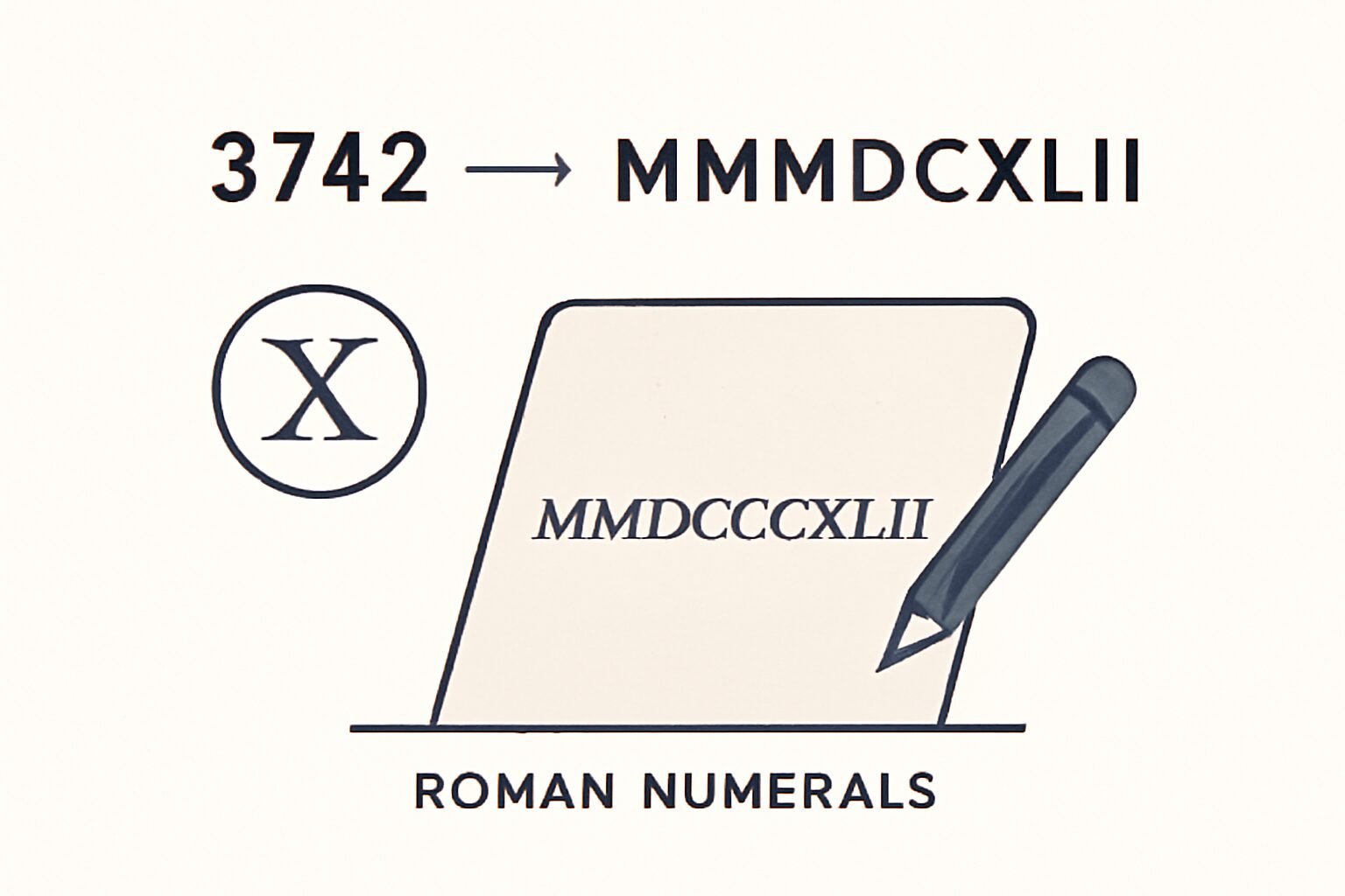 Roman Numerals: 3742