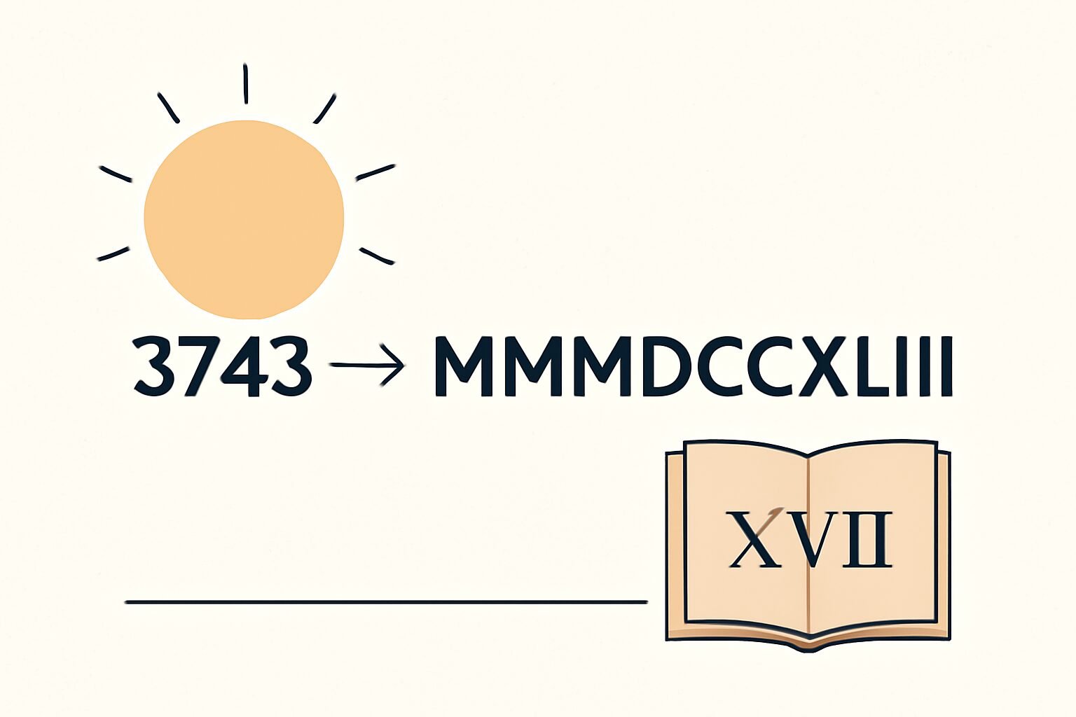 Roman Numerals: 3743