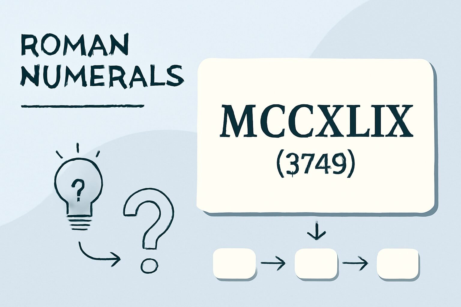 Roman Numerals: 3749