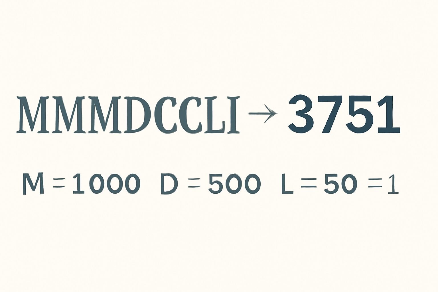 Roman Numerals: 3751