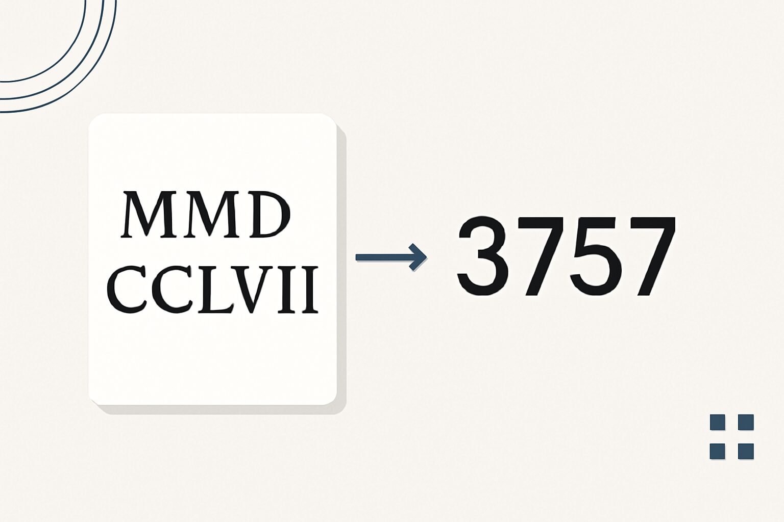 Roman Numerals: 3757