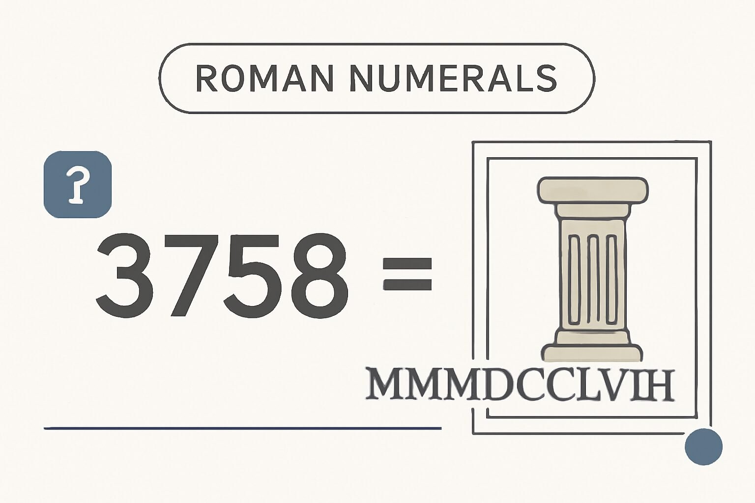 Roman Numerals: 3758